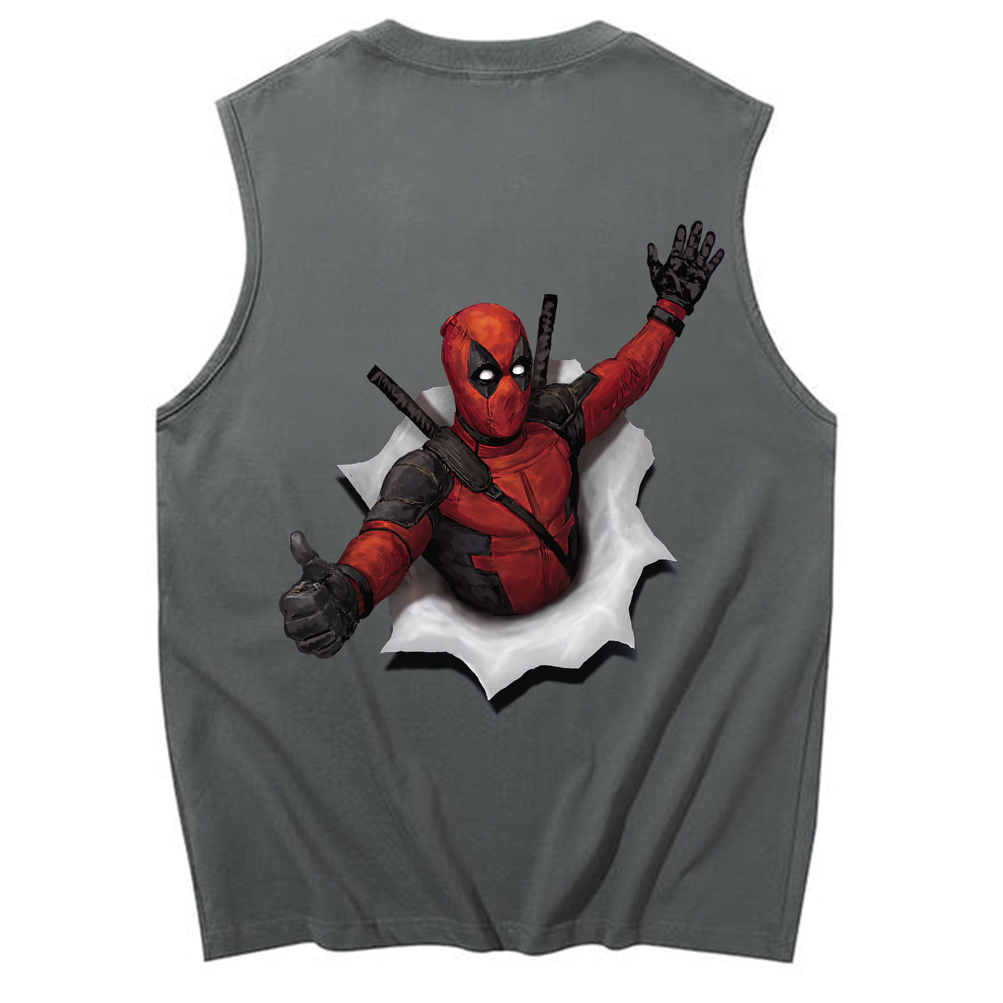 （画像用） Deadpool デッドプール コットン100％タンクトップ（背面プリント）